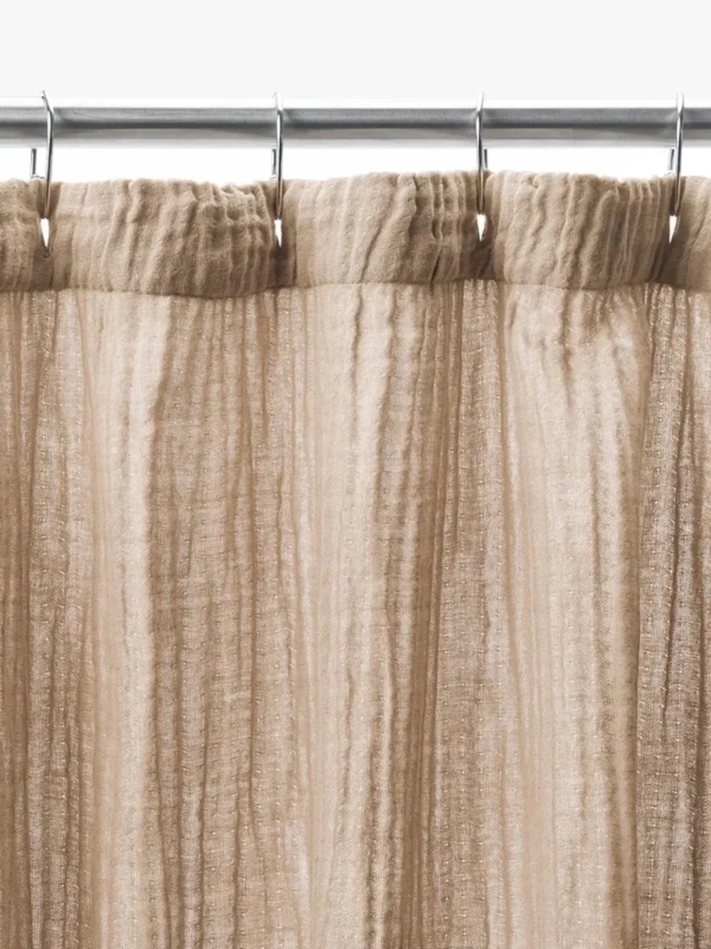 McGee & Co Textured Taupe Shower Curtain Panel - Home Bath